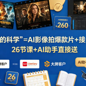 《叙事的科学》影像创作教程 26节课配AI助手助你拍爆款接商单-雨叶虚拟资源网