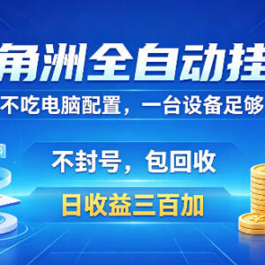 三角洲全自动挂机项目详解 低配电脑可运行收益稳定包回收-雨叶虚拟资源网