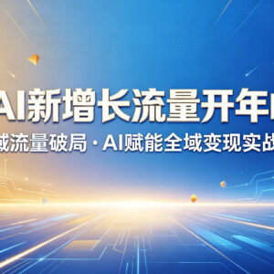 IP+AI新增长流量开年峰会实战课 私域破局AI赋能全域变现方法-雨叶虚拟资源网