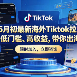 2024年5月最新海外TikTok拉新项目 低门槛无需囤货赚佣金-雨叶虚拟资源网