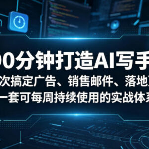 90分钟打造专属AI文案写手 可复用营销素材产出实战体系课程-雨叶虚拟资源网