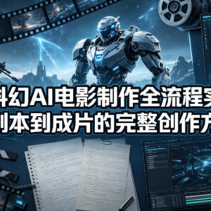 机甲科幻AI电影制作全流程实战课 从剧本到成片完整创作教学-雨叶虚拟资源网