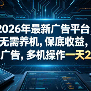 2026年无需养机广告赚钱平台 多机操作单日收益可达200+-雨叶虚拟资源网