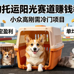 宠物托运刚需副业实操教学 低风险稳定盈利运营玩法详解-雨叶虚拟资源网