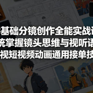 零基础分镜创作全能实战课 系统掌握镜头思维提升商用接单能力-雨叶虚拟资源网