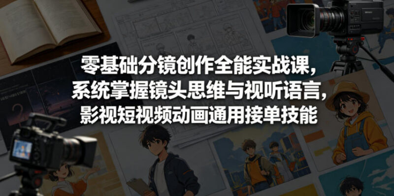零基础分镜创作全能实战课 系统掌握镜头思维提升商用接单能力