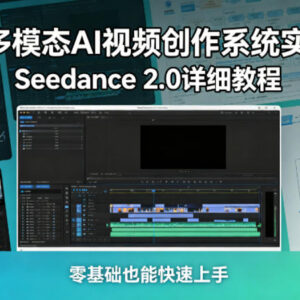 Seedance 2.0多模态AI视频创作实战课 零基础也能快速上手的详细教程-雨叶虚拟资源网