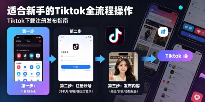TikTok下载注册发布全流程攻略 零基础新手实操入门指南