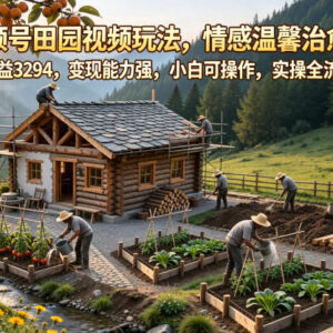 视频号田园治愈风视频玩法全拆解 小白可操作变现能力强-雨叶虚拟资源网