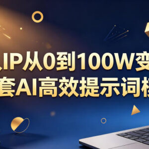 个人IP从0到百万级变现全攻略 附36套全场景AI高效提示词模板-雨叶虚拟资源网
