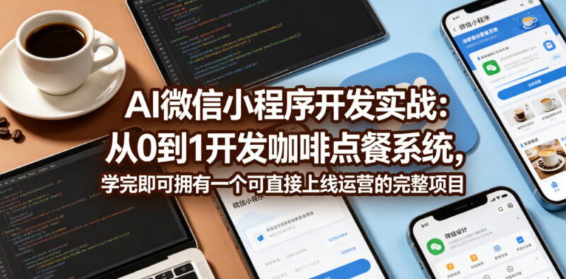 AI微信小程序开发实战 从0到1搭建可上线运营咖啡点餐系统