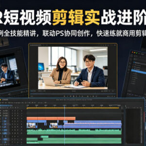 PR短视频剪辑实战进阶课 多案例精讲联动PS练就商用剪辑能力-雨叶虚拟资源网