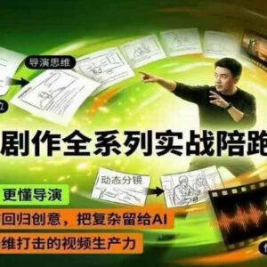 AI剧作全系列实战陪跑课 掌握导演级AI视频创作高效出片技巧-雨叶虚拟资源网