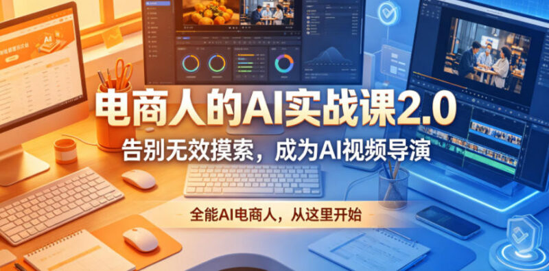电商人AI实战课2.0 系统掌握AI视频制作 提升电商运营效率