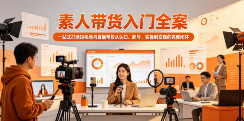 素人带货入门全案 短视频与直播从认知起号到变现实操指南
