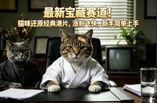 猫咪还原经典港片涨粉赛道详解 零基础新手可快速上手