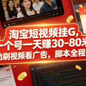 淘宝逛逛短视频全自动托管刷取攻略 单号日收益30-80玩法揭秘-雨叶虚拟资源网