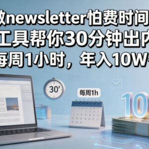 AI创作Newsletter实操教程 低投入搭建邮件通讯变现业务-雨叶虚拟资源网