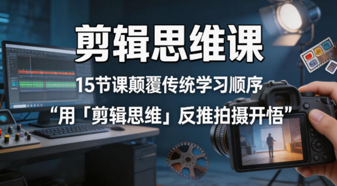 15节剪辑思维系统课 掌握底层逻辑以剪导拍提升视频创作质量