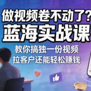 蓝海视频实战课 打造差异化内容实现获客与收益双增长-雨叶虚拟资源网