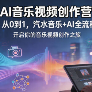 AI音乐视频创作营教学 汽水音乐+AI全流程从0到1实操教程-雨叶虚拟资源网