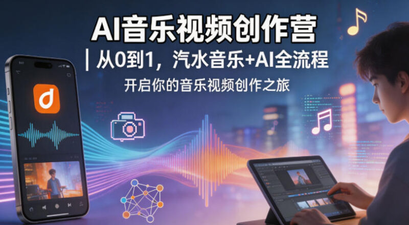 AI音乐视频创作营教学 汽水音乐+AI全流程从0到1实操教程
