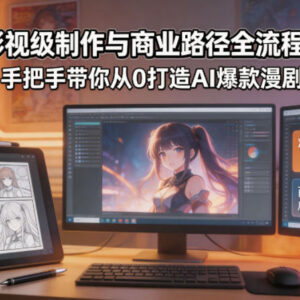 AI漫剧影视级制作与商业变现全流程教学 零基础打造爆款内容-雨叶虚拟资源网