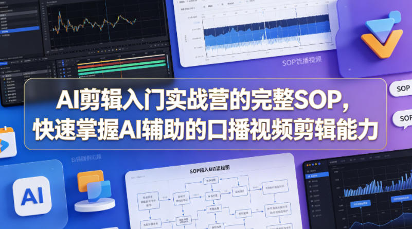 AI剪辑入门实战营完整SOP 快速掌握AI辅助口播视频剪辑技能