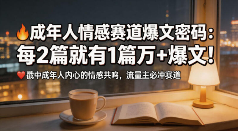 公众号成年人情感心理赛道解析 爆文率高受众广新手易入局
