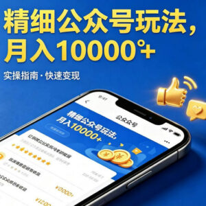 微信公众号精细化运营合作项目 我方供内容你发布收益可观-雨叶虚拟资源网