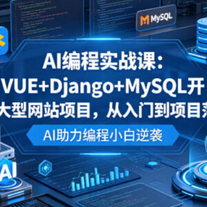 AI编程实战课：VUE+Django+MySQL全栈开发从入门到项目落地-雨叶虚拟资源网