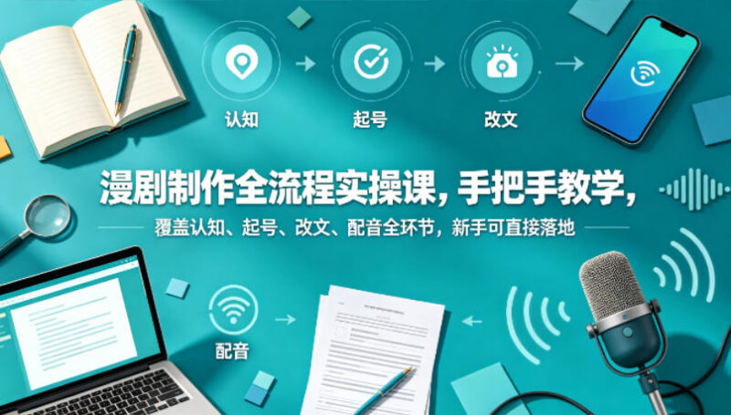漫剧制作全流程实操教学 覆盖全环节零基础新手可直接落地