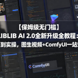 LIBLIB AI 2.0升级保姆级教程 零基础掌握图生视频及ComfyUI实操-雨叶虚拟资源网