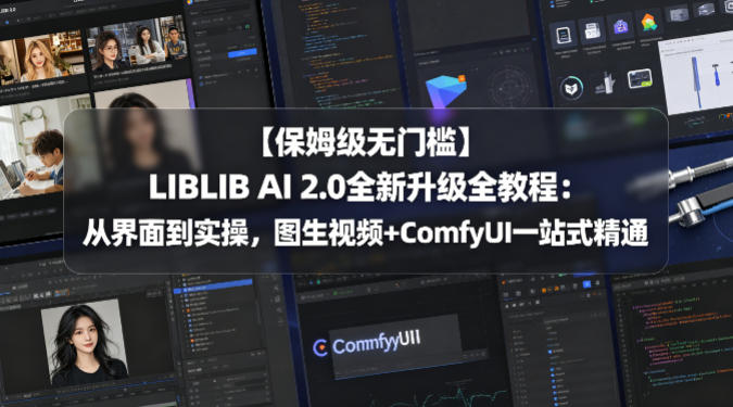 LIBLIB AI 2.0升级保姆级教程 零基础掌握图生视频及ComfyUI实操