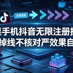苹果手机抖音无限注册技术分享 不掉线不核对可自行测试效果-雨叶虚拟资源网