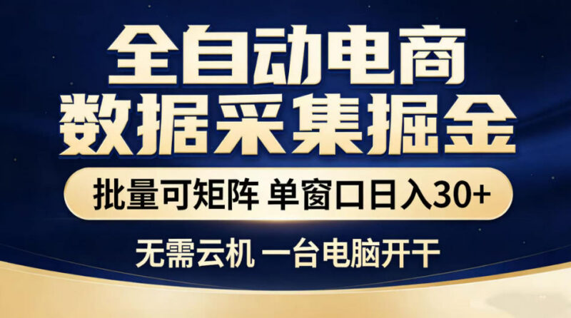 无需云机的电商数据采集副业 单电脑可操作支持批量矩阵布局