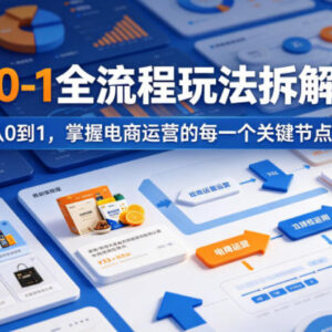 淘宝0到1运营全流程玩法拆解课程 覆盖开店盈利全核心节点-雨叶虚拟资源网