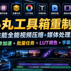 小丸工具箱重制版介绍 免费高性能全能视频媒体处理工具指南-雨叶虚拟资源网