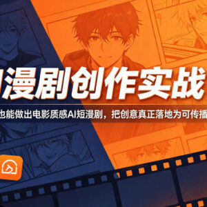 AI漫剧创作实战营教程 零基础可做电影质感可传播短漫剧-雨叶虚拟资源网