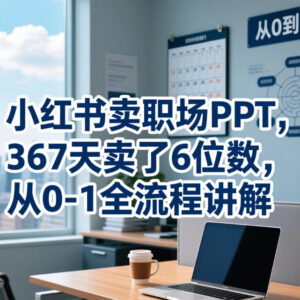 小红书售卖职场PPT从0到1全流程 低门槛虚拟副业实操指南-雨叶虚拟资源网