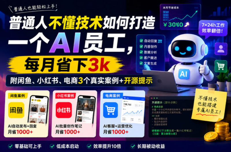 普通人不懂技术如何打造AI员工 附多场景实操案例及开源资料