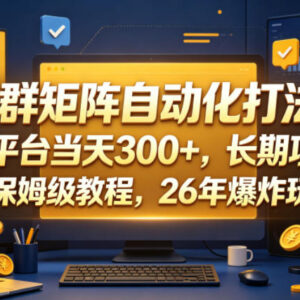 2026年新平台店群矩阵自动化打法 保姆级实操教程-雨叶虚拟资源网
