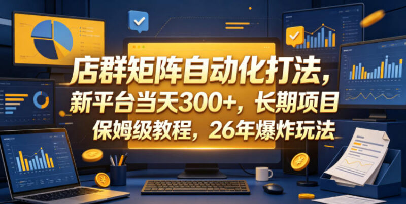 2026年新平台店群矩阵自动化打法 保姆级实操教程