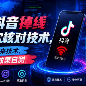 抖音掉线二次核对技术实操教程 全场景适配效果可自行测试-雨叶虚拟资源网