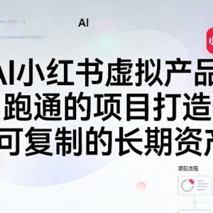AI+小红书虚拟产品实操教程 普通人可复制的长期资产打造方法-雨叶虚拟资源网
