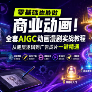 零基础AIGC商业动画漫剧教程 从底层逻辑到成片全流程教学-雨叶虚拟资源网