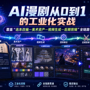 6月更新AI漫剧工业化实战教程 覆盖选本改编到后期剪辑全链路-雨叶虚拟资源网