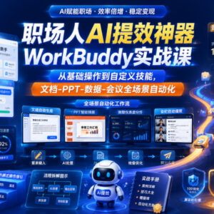 WorkBuddy职场AI提效实战课 零基础掌握全场景办公自动化技能-雨叶虚拟资源网