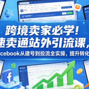 速卖通跨境卖家站外引流教程 Facebook从建号到投流全实操-雨叶虚拟资源网