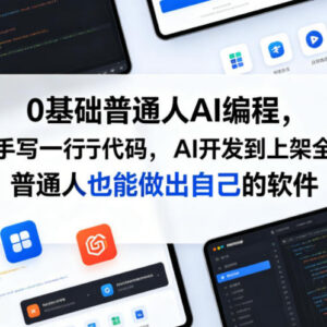 0基础普通人AI编程全流程教学 无需手写代码完成软件开发上架-雨叶虚拟资源网